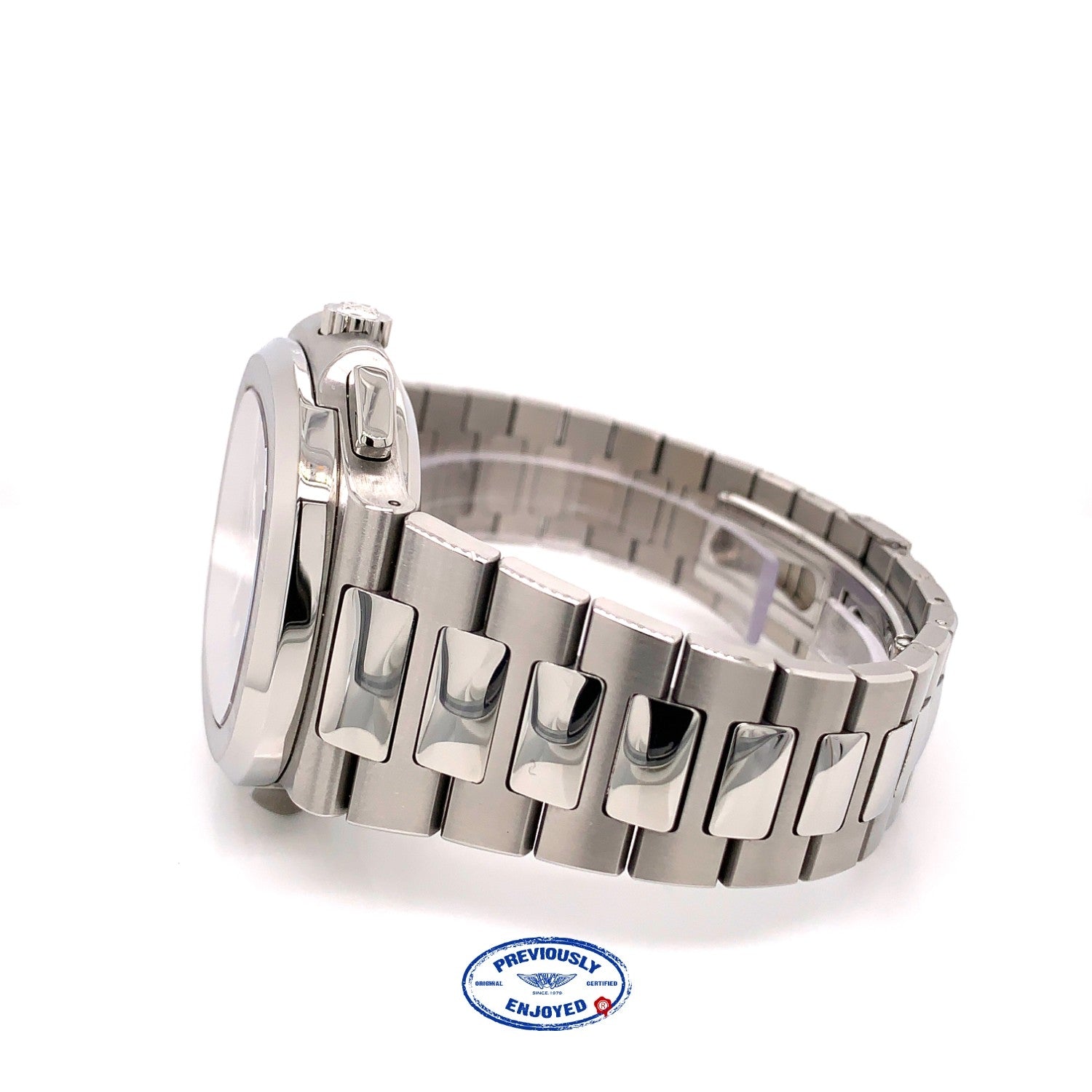 Patek Philippe Nautilus Travel Time Chronograph Stainless Steel Black Dial 5990/1A-001 Q63J53 - Beverly Hills Watch Company Watch Store