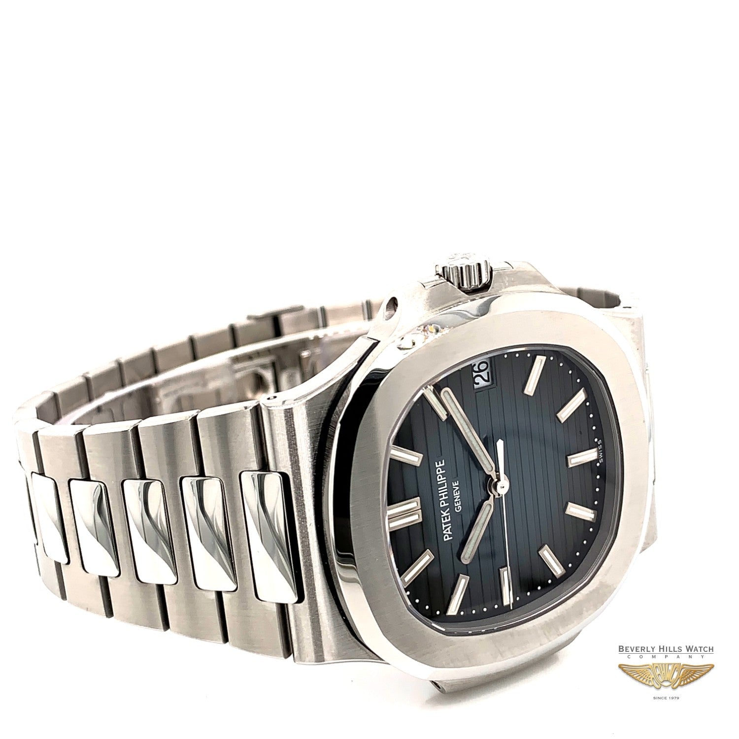 Patek Philippe Nautilus 43MM Stainless Steel Automatic Blue Dial 5711/1A-010 MQTL5E - Beverly Hills Watch Company Watch Store