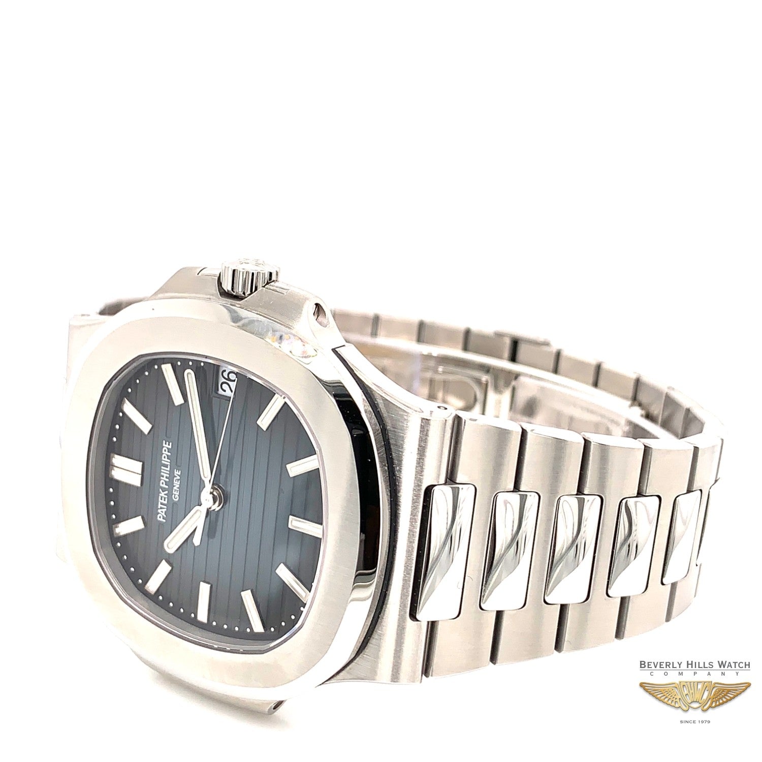 Patek Philippe Nautilus 43MM Stainless Steel Automatic Blue Dial 5711/1A-010 MQTL5E - Beverly Hills Watch Company Watch Store
