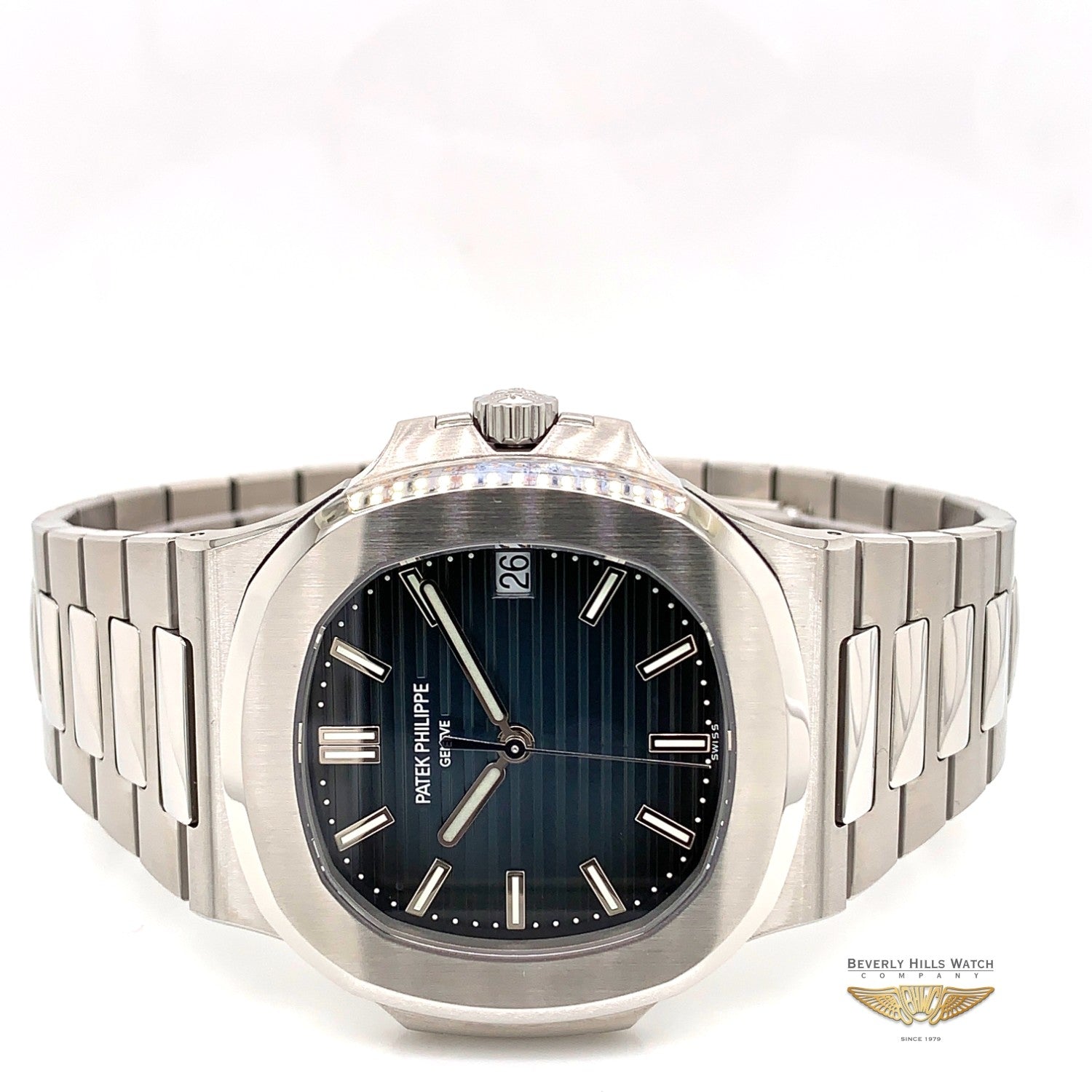 Patek Philippe Nautilus 43MM Stainless Steel Automatic Blue Dial 5711/1A-010 MQTL5E - Beverly Hills Watch Company Watch Store