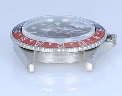 Rolex GMT Master Stainless Steel Blue and Red 'Pepsi' Bezel 1675 - Beverly Hills Watch Company
