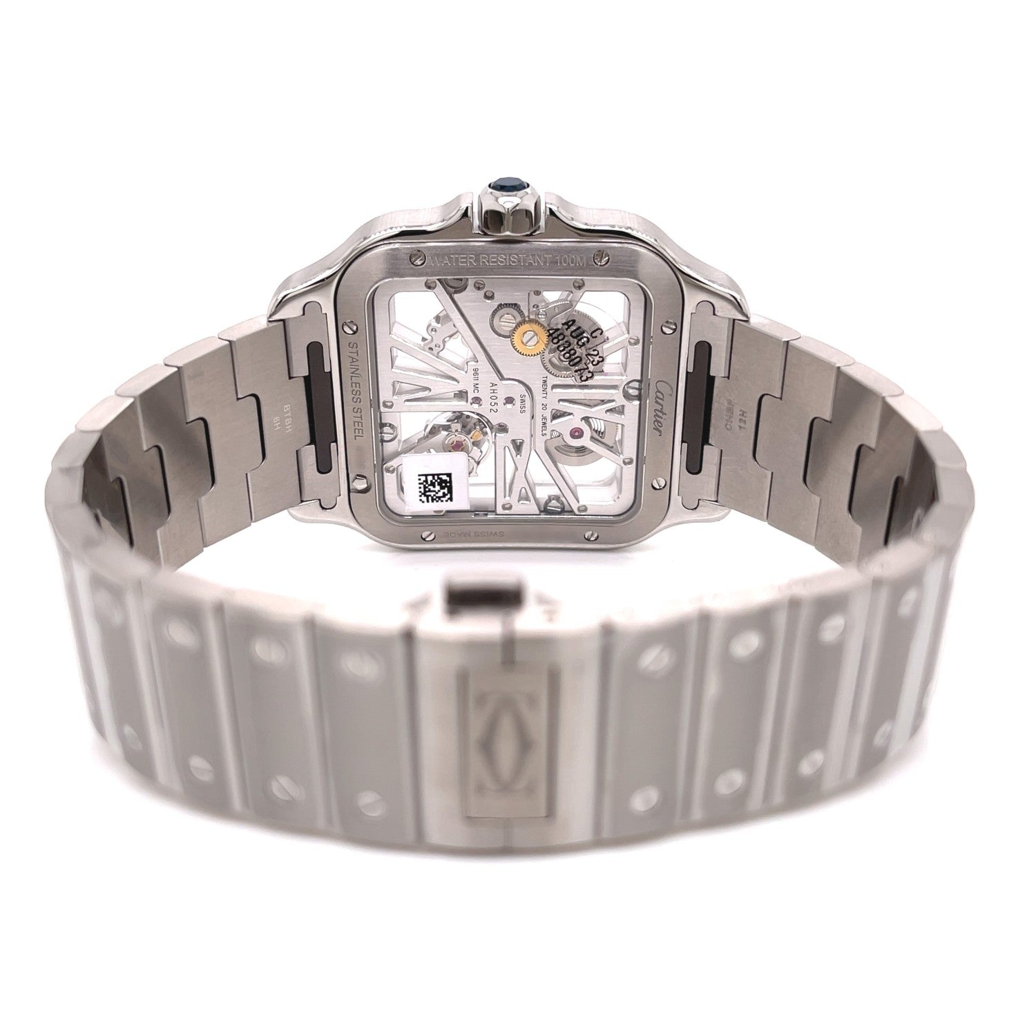 Cartier Santos de Cartier Skeleton Stainless Steel WHSA0015 - Beverly Hills Watch Company