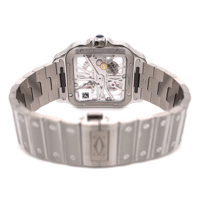 Cartier Santos de Cartier Skeleton Stainless Steel WHSA0015 - Beverly Hills Watch Company