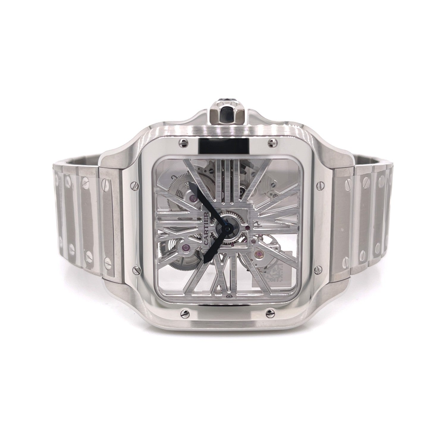 Cartier Santos de Cartier Skeleton Stainless Steel WHSA0015 - Beverly Hills Watch Company