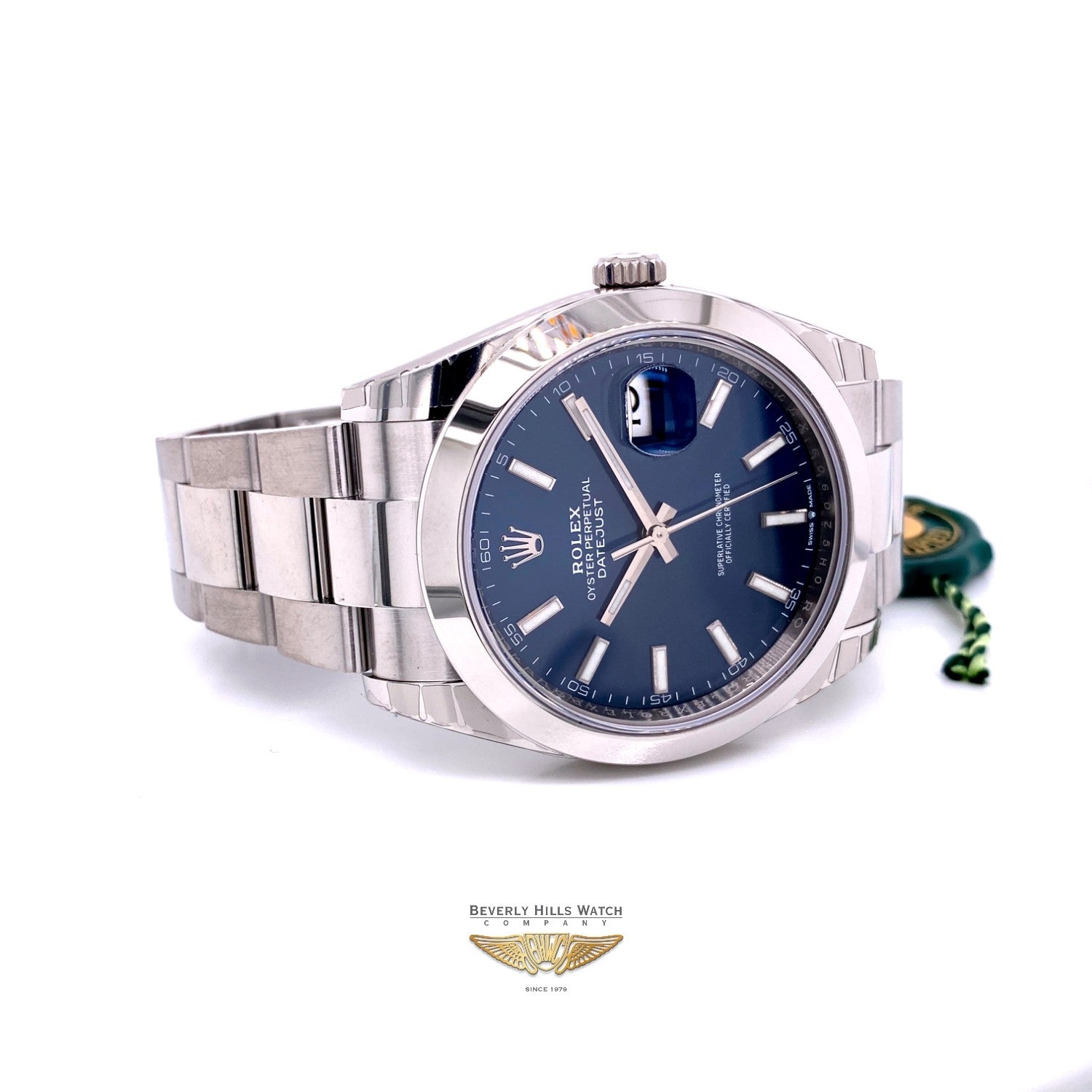 Rolex Datejust 41mm Smooth Bezel Blue Dial 126300 1N5U1V - Beverly Hills Watch Company
