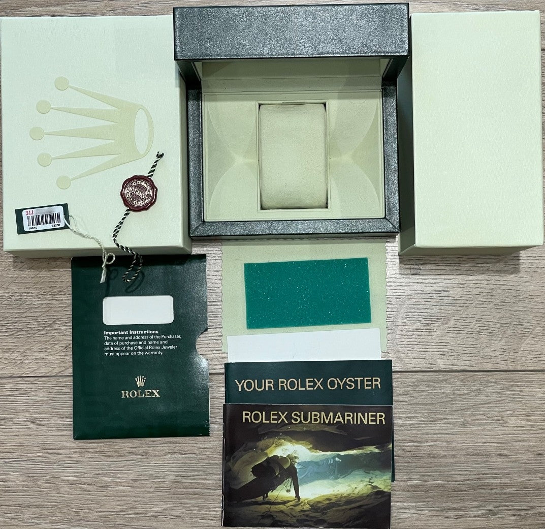 Rolex Submariner Date Stainless Steel Black Dial Oyster Bracelet 16610 1QXVJN - Beverly Hills Watch Company