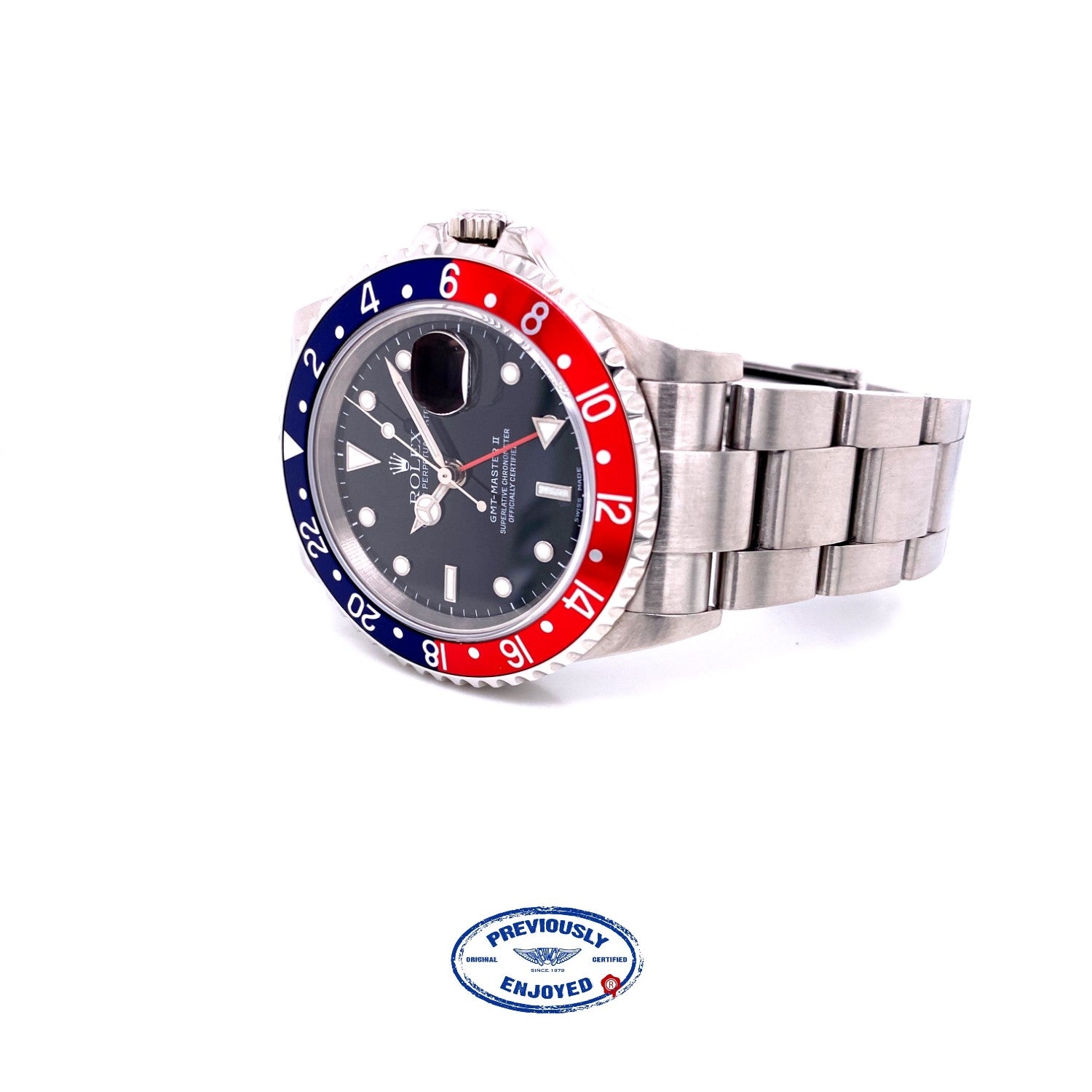 Rolex GMT Master II Stainless Steel "PEPSI" 16710 1RVA9J - Beverly Hills Watch Company