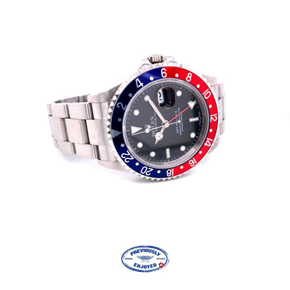 Rolex GMT Master II Stainless Steel "PEPSI" 16710 1RVA9J - Beverly Hills Watch Company