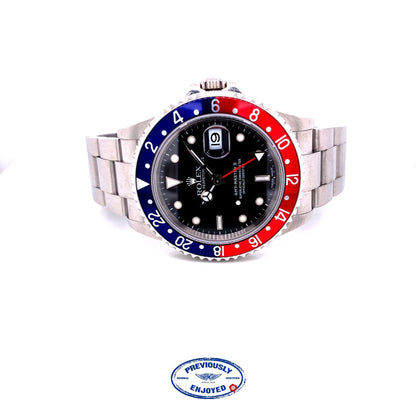 Rolex GMT Master II Stainless Steel "PEPSI" 16710 1RVA9J - Beverly Hills Watch Company