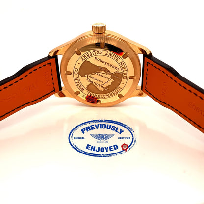 IWC Pilot 42mm Antoine de Saint-Exupery Rose Gold  Bronze Dial IW320103 1YXAQF - Beverly Hills Watch Company