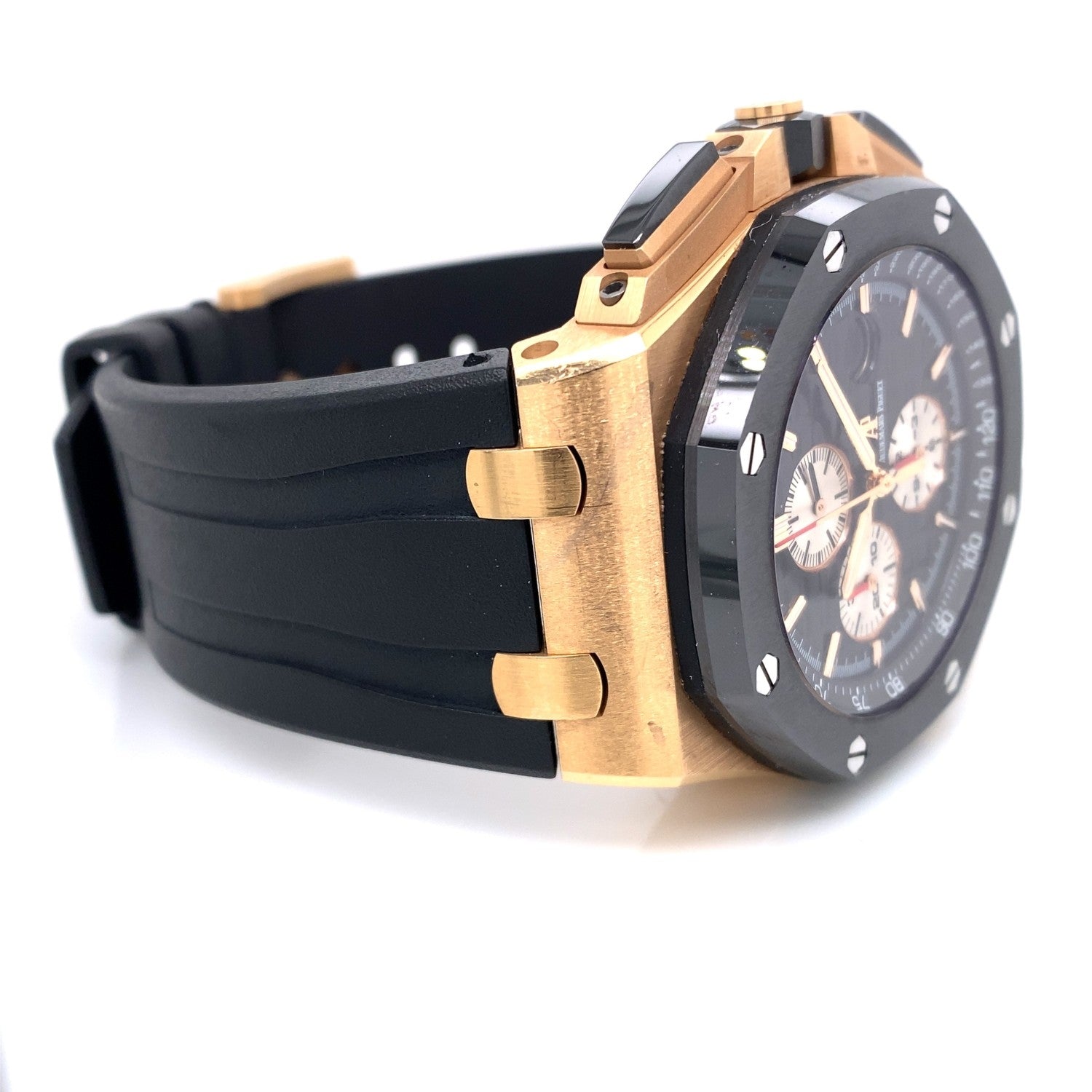 Audemars Piguet Royal Oak Offshore 44mm Rose Gold Black Dial Ceramic 26401RO.OO.A002CA.01 - Beverly Hills Watch Company