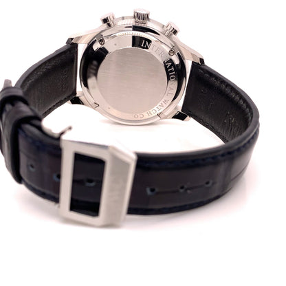 IWC Portugieser 41mm Chronograph Stainless Steel Silver Dial IW371446 22NQVK - Beverly Hills Watch Company