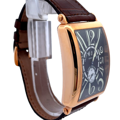 Franck Muller Long Island Grand Date Rose Gold Black Dial 1200 S6 GG - Beverly Hills Watch Company