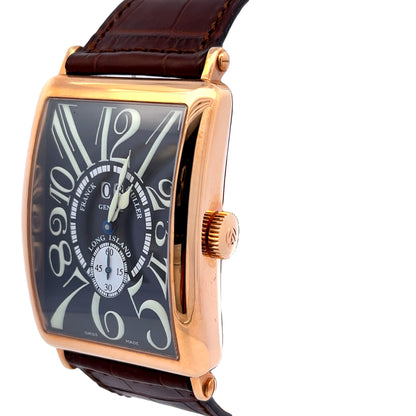 Franck Muller Long Island Grand Date Rose Gold Black Dial 1200 S6 GG - Beverly Hills Watch Company