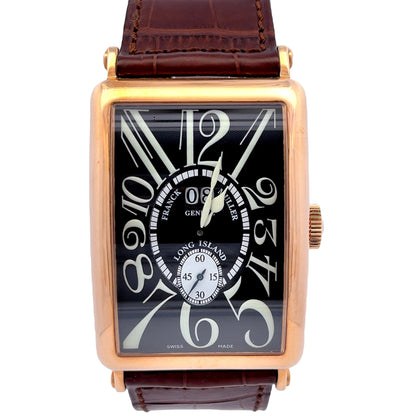 Franck Muller Long Island Grand Date Rose Gold Black Dial 1200 S6 GG - Beverly Hills Watch Company