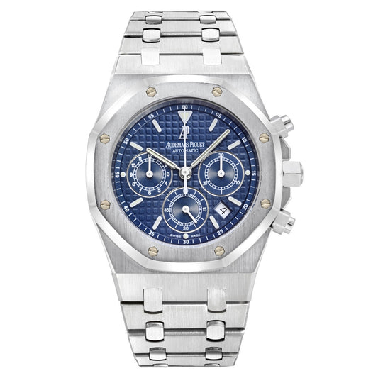 Audemars Piguet Royal Oak Chronograph 39MM Stainless Steel Blue Dial 25860ST.OO.1110ST.04 - Beverly Hills Watch Company