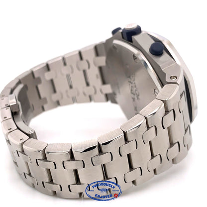 Audemars Piguet Royal Oak Offshore 42mm Stainless Steel Anniversary Blue Dial 26237ST.OO.1000ST.01 J7FXEC - Beverly Hills Watch Company