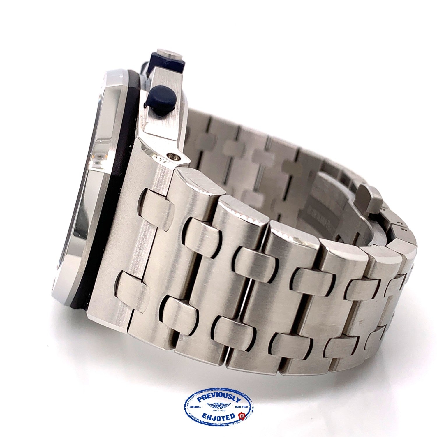 Audemars Piguet Royal Oak Offshore 42mm Stainless Steel Anniversary Blue Dial 26237ST.OO.1000ST.01 J7FXEC - Beverly Hills Watch Company