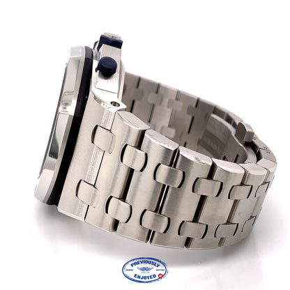 Audemars Piguet Royal Oak Offshore 42mm Stainless Steel Anniversary Blue Dial 26237ST.OO.1000ST.01 J7FXEC - Beverly Hills Watch Company