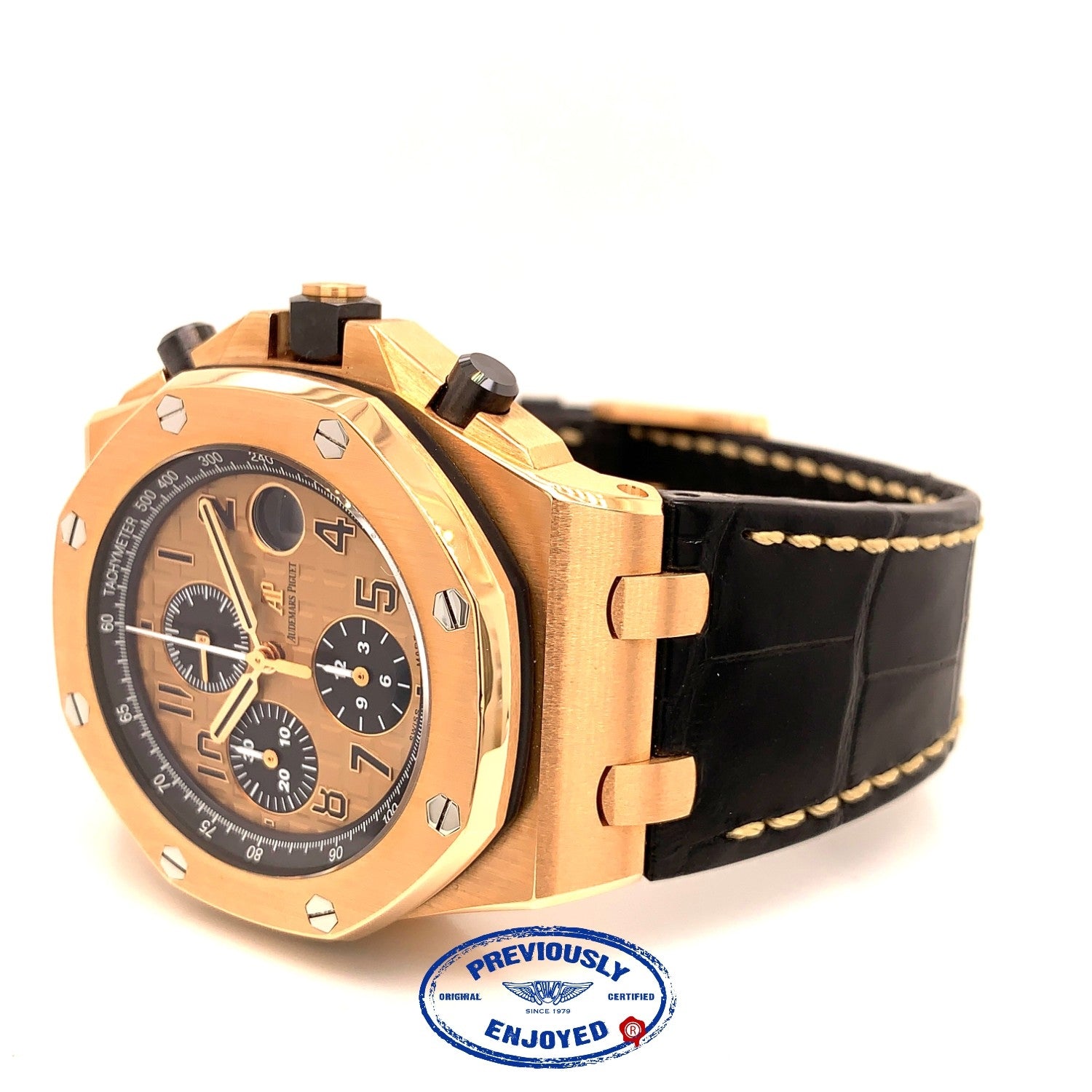 Audemars Piguet Royal Oak Offshore Chronograph 42MM Pink Gold 26470OR.OO.A002CR.01 2E69JY - Beverly Hills Watch Company