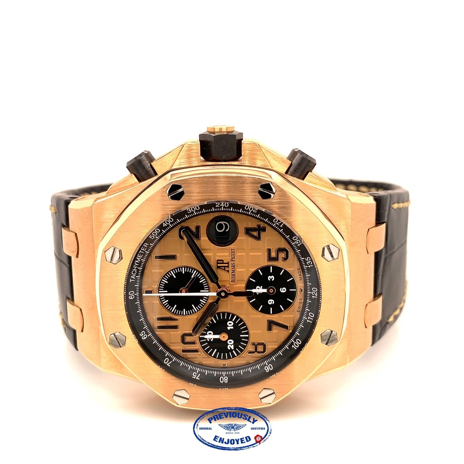 Audemars Piguet Royal Oak Offshore Chronograph 42MM Pink Gold 26470OR.OO.A002CR.01 2E69JY - Beverly Hills Watch Company