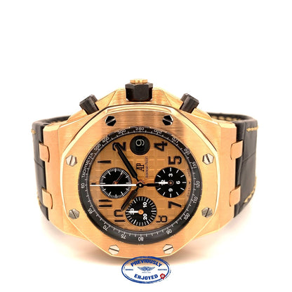 Audemars Piguet Royal Oak Offshore Chronograph 42MM Pink Gold 26470OR.OO.A002CR.01 2E69JY - Beverly Hills Watch Company