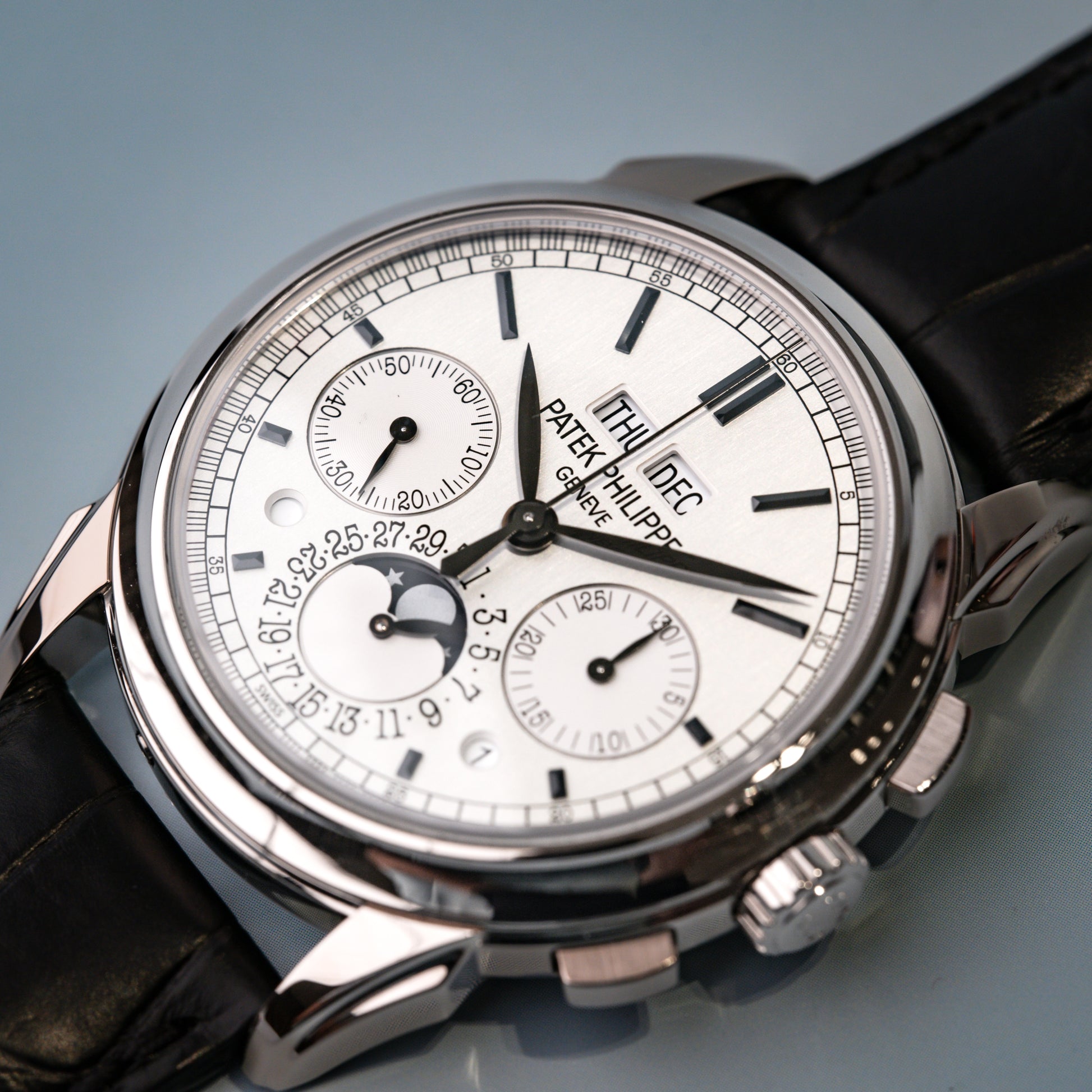 Patek Philippe Perpetual Calendar Chronograph White Gold 5270G-001 - Beverly Hills Watch Company