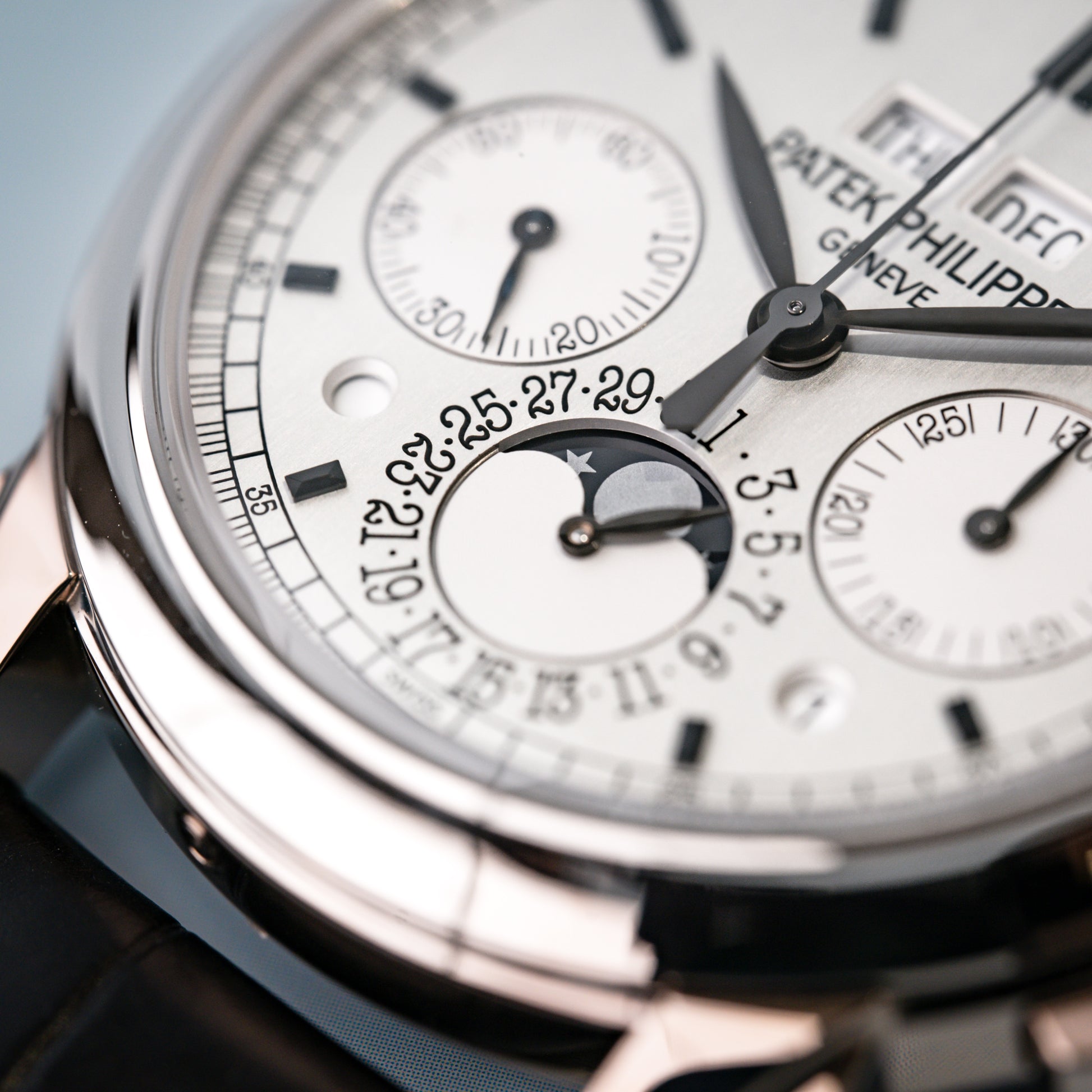 Patek Philippe Perpetual Calendar Chronograph White Gold 5270G-001 - Beverly Hills Watch Company