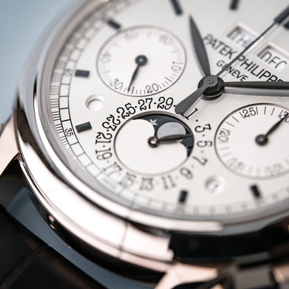 Patek Philippe Perpetual Calendar Chronograph White Gold 5270G-001 - Beverly Hills Watch Company