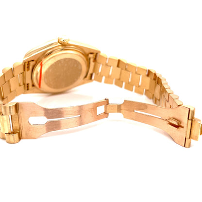 Rolex Day-Date 36MM President 18k Yellow Gold Champagne Tapestry 18038