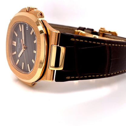 Patek Philippe Nautilus Rose Gold Slate Dial 5711r 2C50HX - Beverly Hills Watch Company