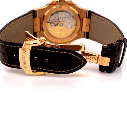 Patek Philippe Nautilus Rose Gold Slate Dial 5711r 2C50HX - Beverly Hills Watch Company