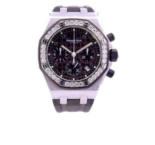 Audemars Piguet Royal Oak Offshore 37mm Purple Dial 26048SK.ZZ.D066CA.01 - Beverly Hills Watch Company