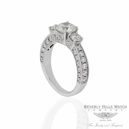 Designs by Naira 18k White Gold Diamond Engagement Ring 2R3TTW-ML 2R3TTW - Beverly Hills Jewelry Company