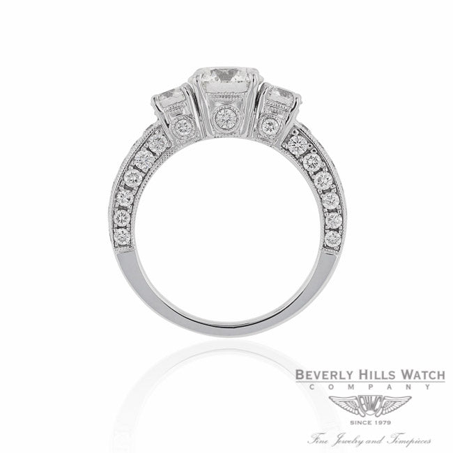 Designs by Naira 18k White Gold Diamond Engagement Ring 2R3TTW-ML 2R3TTW - Beverly Hills Jewelry Company