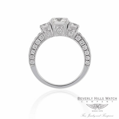 Designs by Naira 18k White Gold Diamond Engagement Ring 2R3TTW-ML 2R3TTW - Beverly Hills Jewelry Company