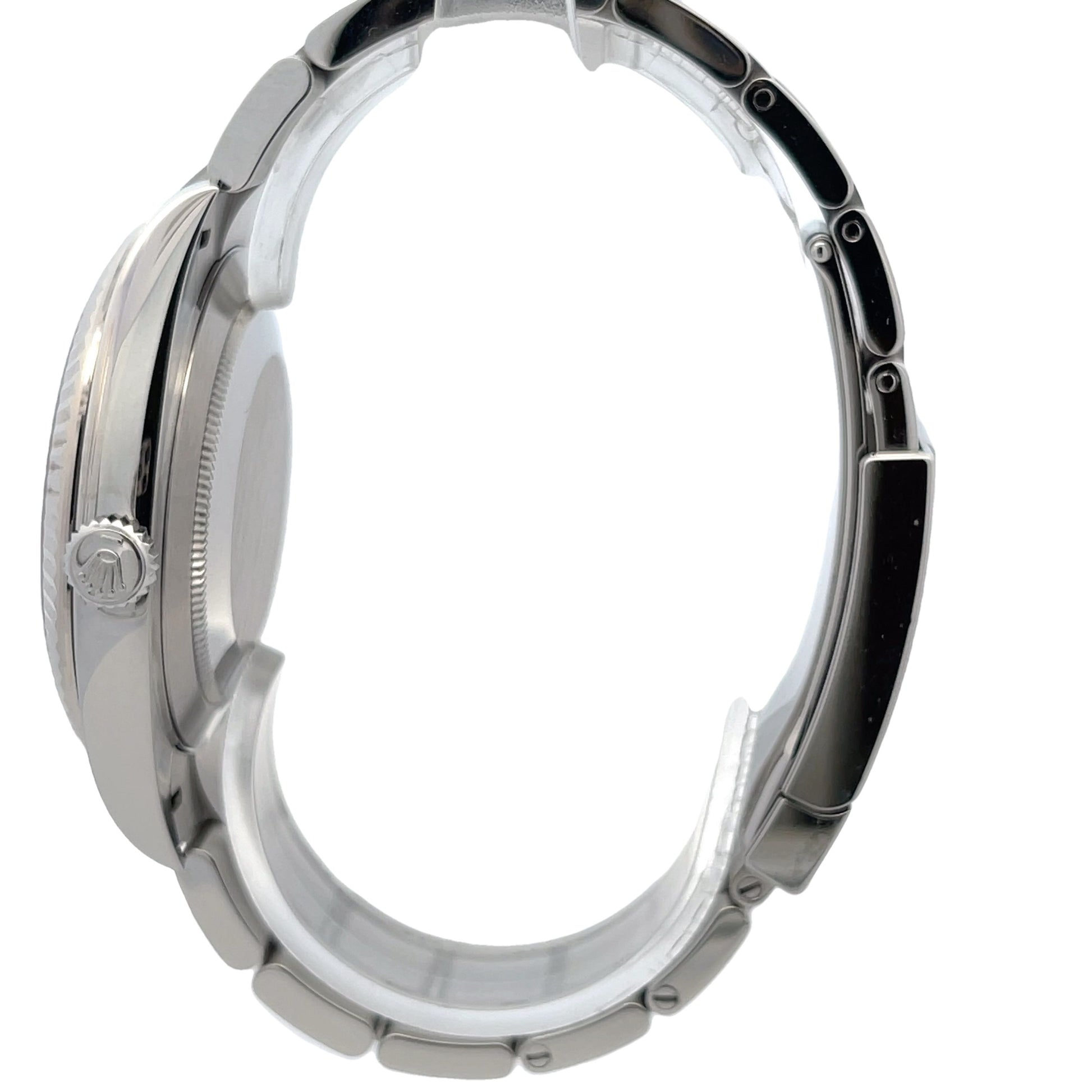 Rolex Datejust 41mm Stainless Steel White gold Fluted Bezel 126334 - Beverly Hills Watch Company