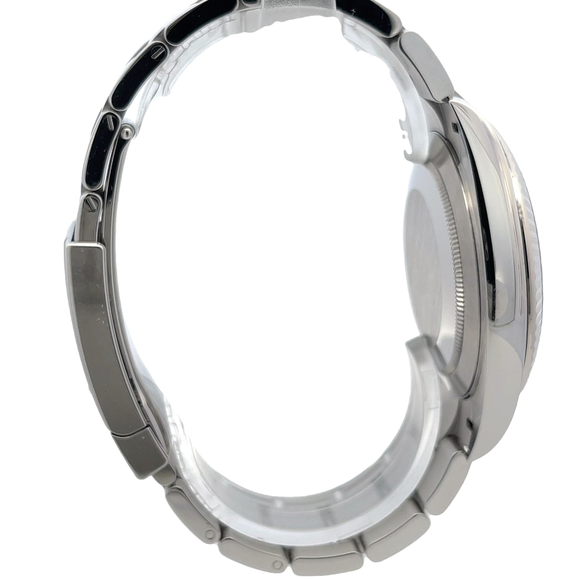 Rolex Datejust 41mm Stainless Steel White gold Fluted Bezel 126334 - Beverly Hills Watch Company