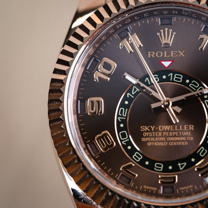 Rolex Sky-Dweller Everose 42mm Chocolate 326135