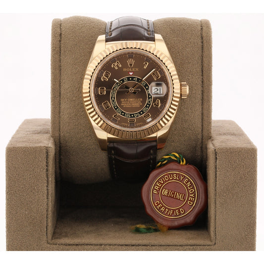 Rolex Sky-Dweller Everose 42mm Chocolate 326135