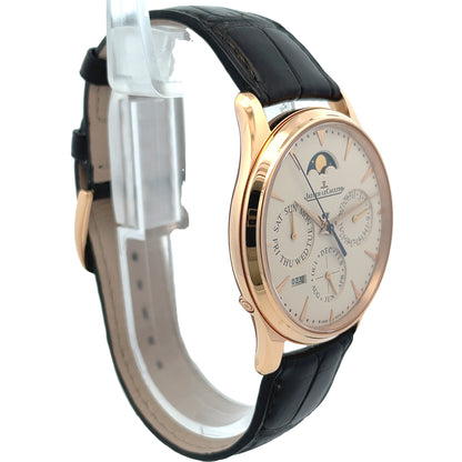 Jaeger LeCoultre Master Ultra Thin Perpetual Rose Gold Beige Dial Q1302520 - Beverly Hills Watch Company