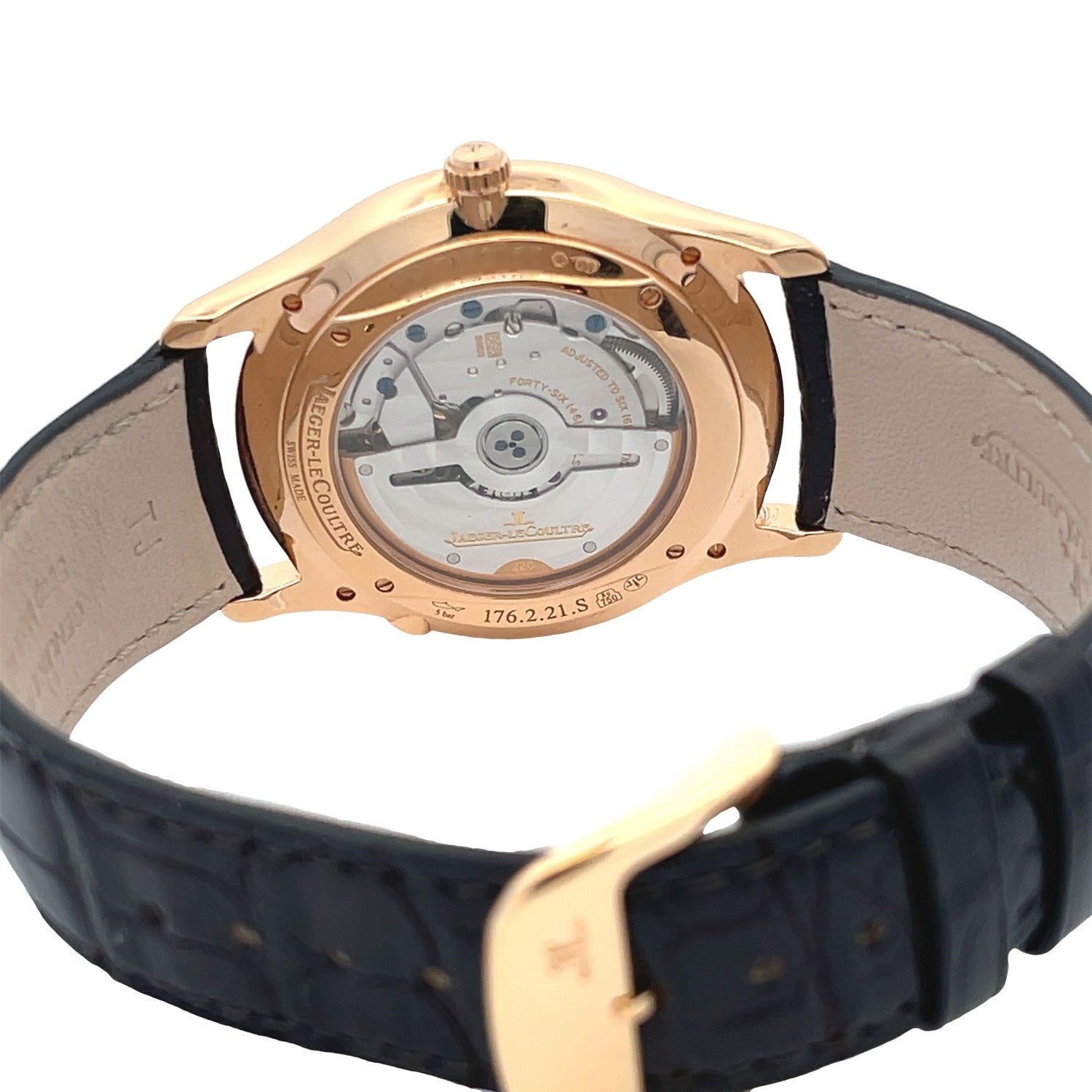 Jaeger LeCoultre Master Ultra Thin Perpetual Rose Gold Beige Dial Q1302520 - Beverly Hills Watch Company