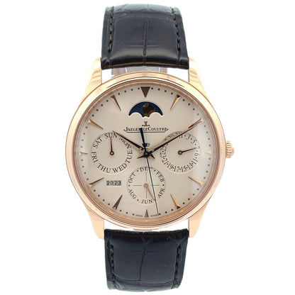 Jaeger LeCoultre Master Ultra Thin Perpetual Rose Gold Beige Dial Q1302520 - Beverly Hills Watch Company