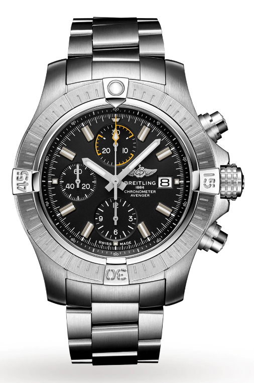 Breitling Avenger 45mm Stainless Steel Black Dial A13317101B1A1 - Beverly Hills Watch Company