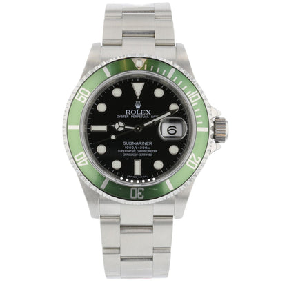 Rolex Submariner 50th Anniversary Green Bezel "Kermit" Black Dial 16610LV