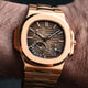 Patek Philippe Nautilus Rose Gold Power Reserve Moon Phases 5712/1r-001
