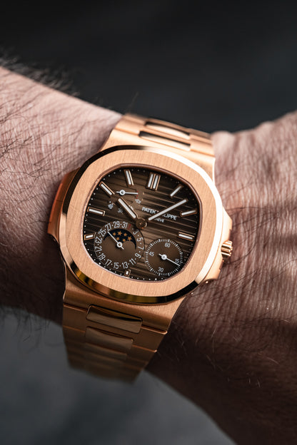 Patek Philippe Nautilus Rose Gold Power Reserve Moon Phases 5712/1r-001