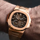 Patek Philippe Nautilus Rose Gold Power Reserve Moon Phases 5712/1r-001