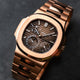 Patek Philippe Nautilus Rose Gold Power Reserve Moon Phases 5712/1r-001