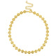 Diamond Fluted Disc Chain Necklace